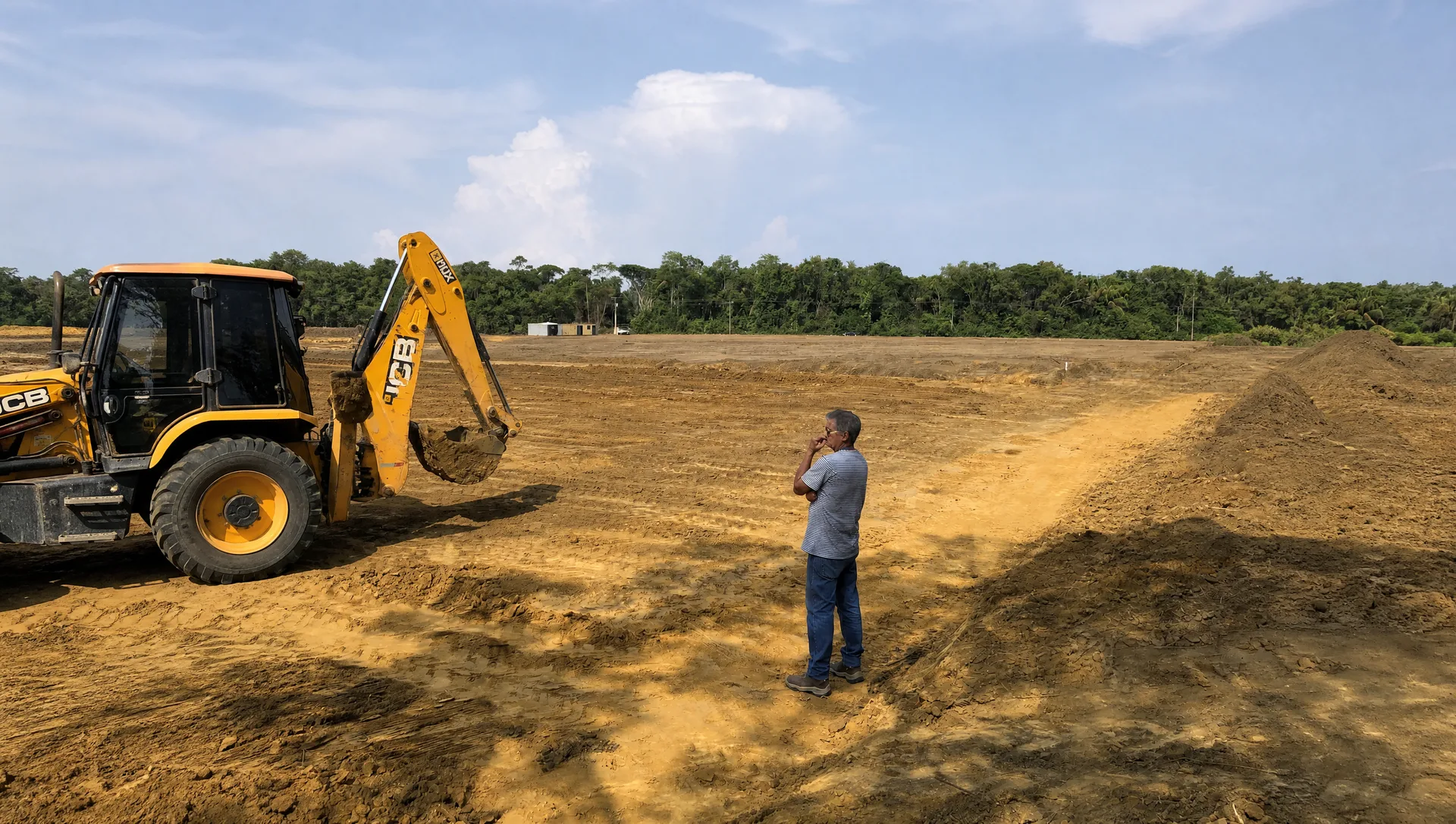 Preparo de solo e terraplanagem